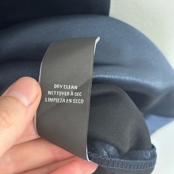 NWT Vera Wang Sleeveless Double V Neck Cocktail Dress in Dark Blue - Size 6 - Picture 8 of 9